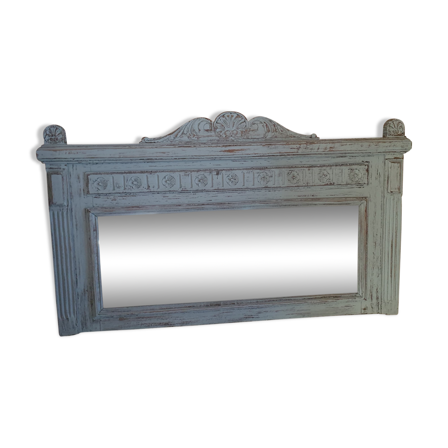 Grey country mirror - 78x128cm