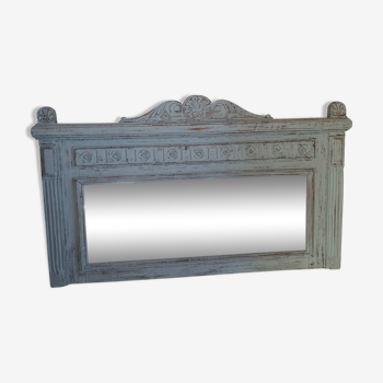 Miroir campagnard cérusé gris - 78x128cm