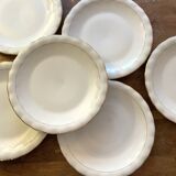 6 assiettes plates en porcelaine de Limoges signé P.Dessagne en très bon ét