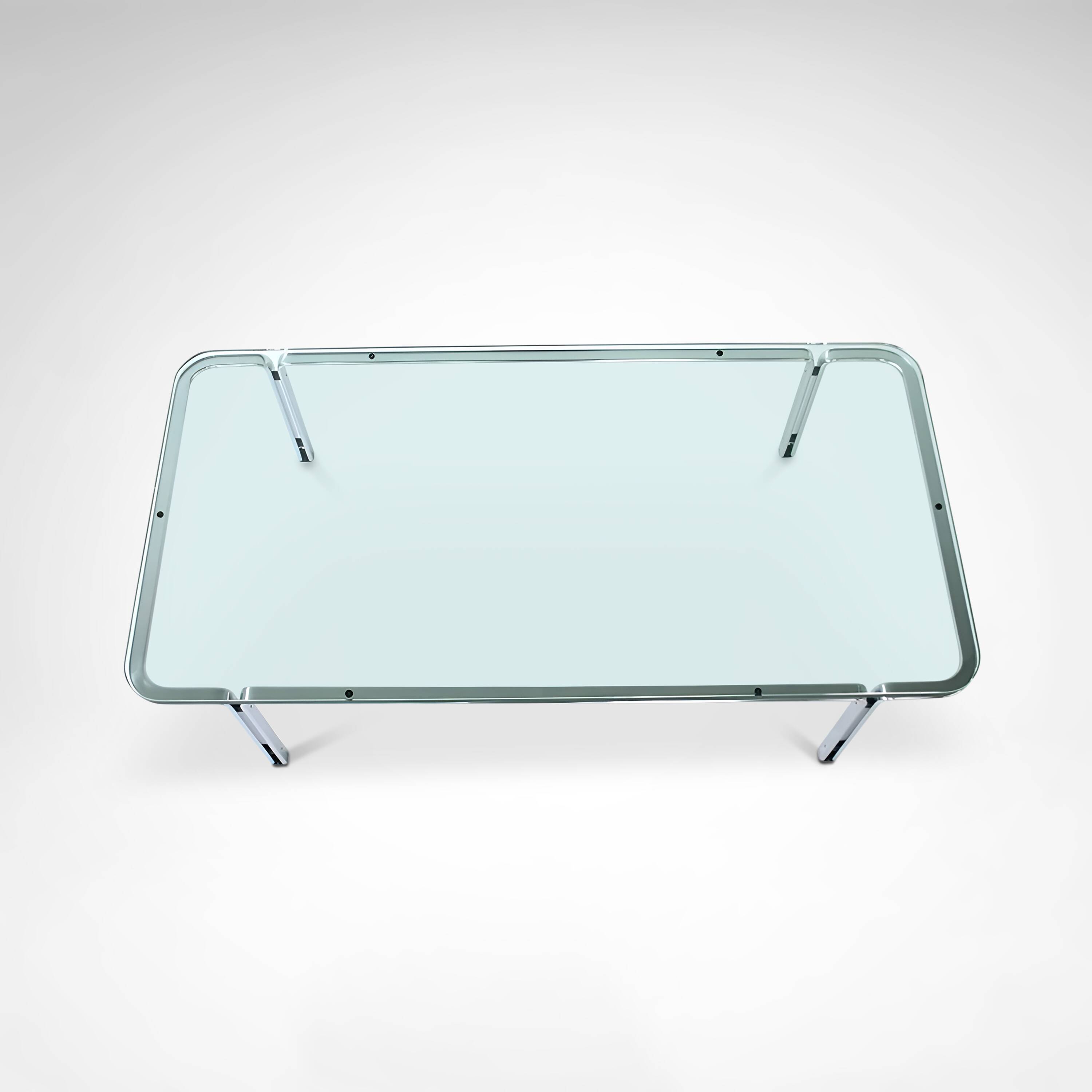 T112 steel and glass coffee table by Horst Bruning for Kill International