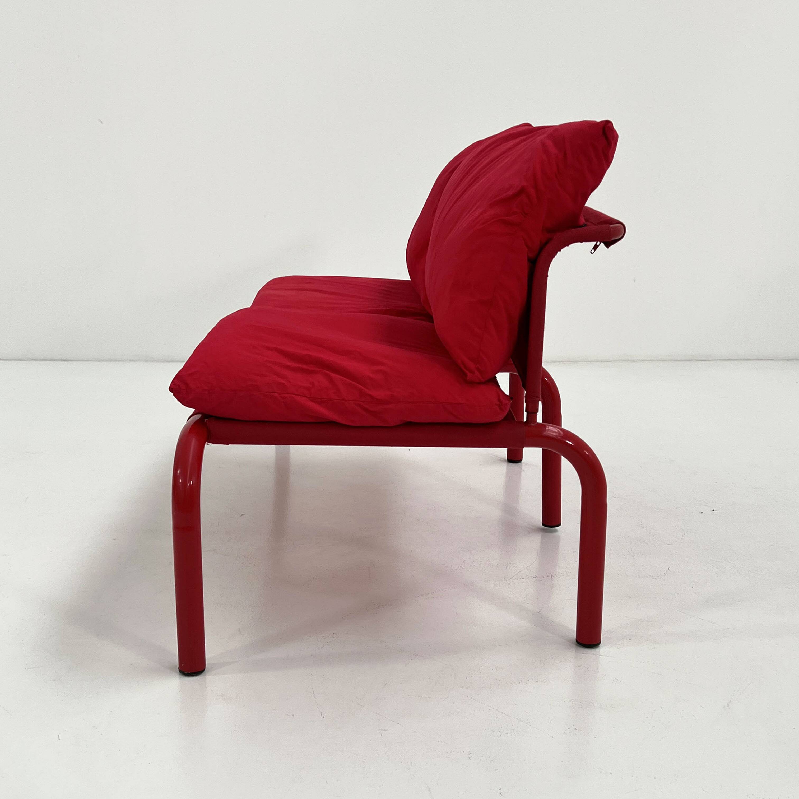 Sofa Tubulaire Rouge de Thalia & Co, 1980