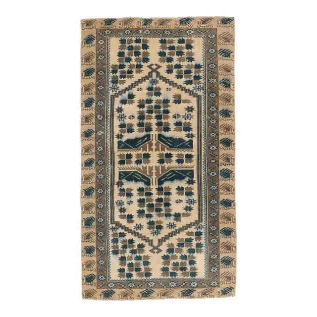 Vintage Turkish hand-knotted rug 95x172