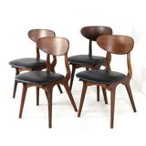 Set of 4 AWA chairs 'Weert' - full restored dutch design