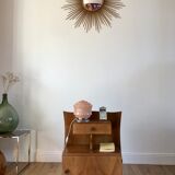 Bedside table in beech wood art deco 30s