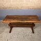 Oak dining table with 2 benches Minimalist Brutalist Wabi Sabi