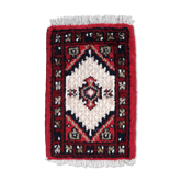 Vintage Persian carpet Hamadan handmade 40cm x 59cm 1970s