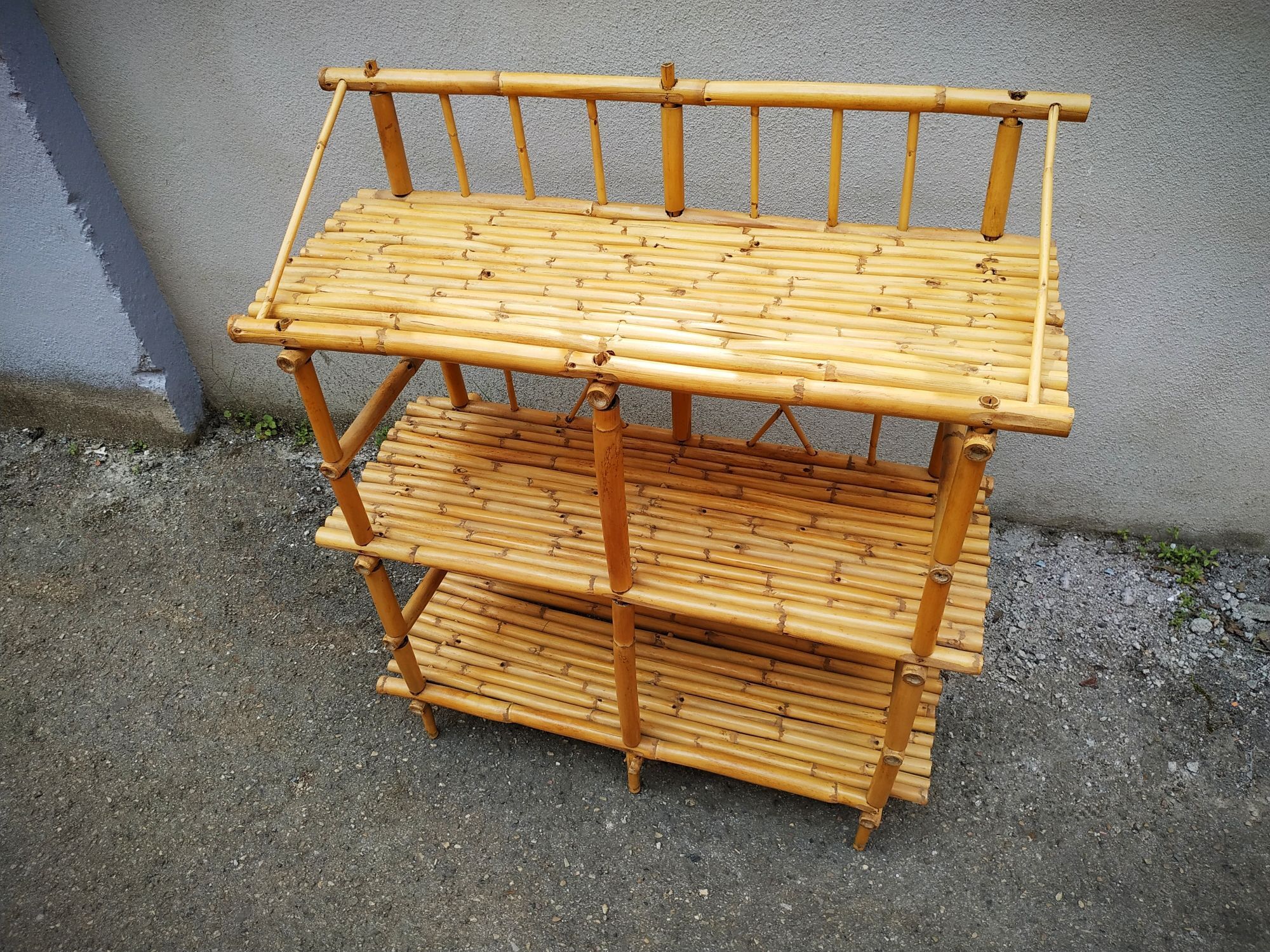 Vintage bamboo shelf