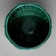 Cache-pot, Art Deco planter by Saint-Clément signed by Blanche Letalle in malachite green glazed ceramic.