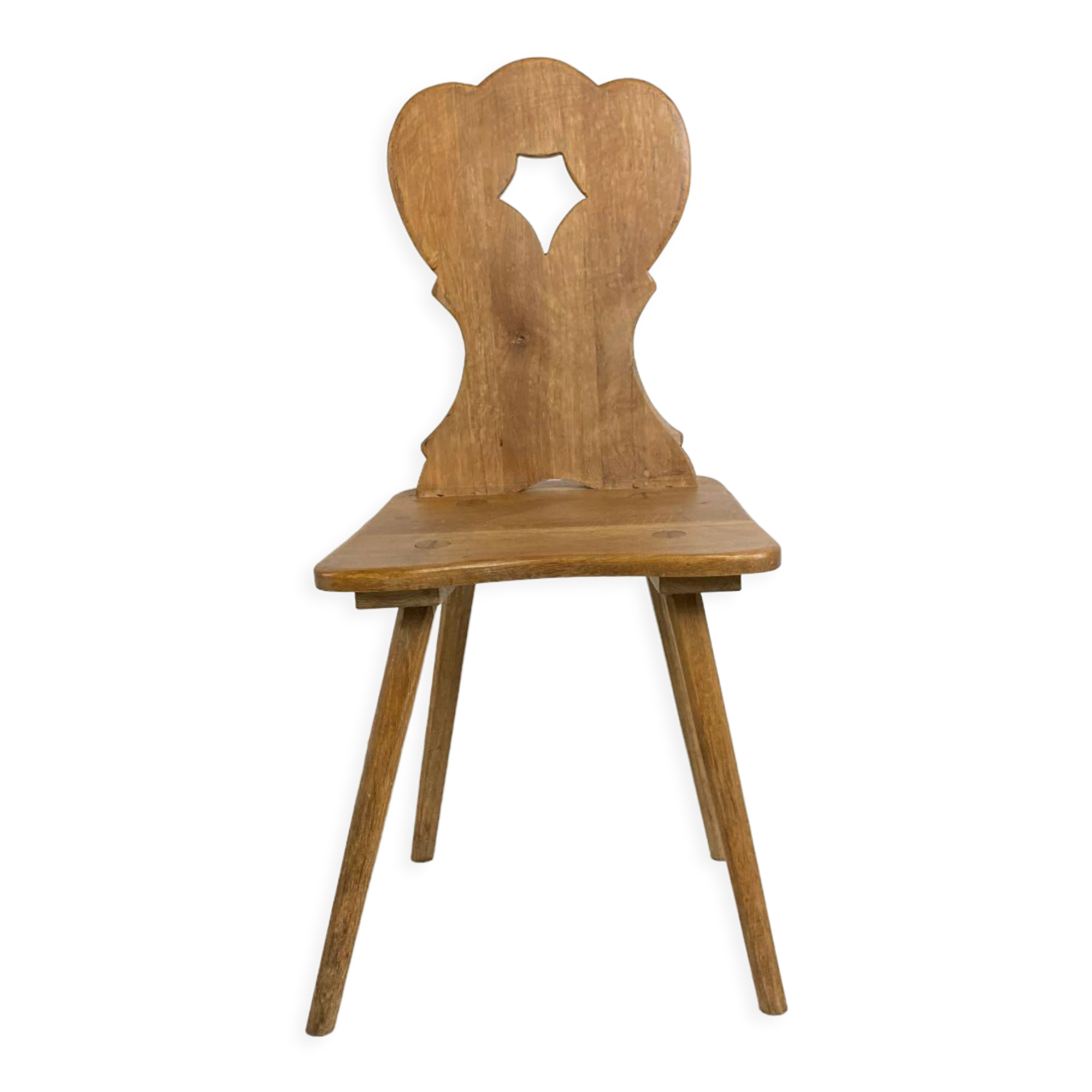 Vintage oak brutalist chairs, 1960s