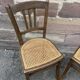 Pair of vintage peasant bistro chairs 1930