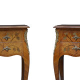 Pair of french bedside cabinets in kingwood