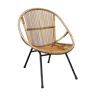 Vintage rattan armchair, Dutch Design, 1960