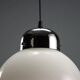 Vintage glass and metal pendant light design Italy 1960s-1970s