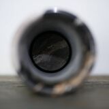 Vase en marbre Portoro noir et doré par Angelo Mangiarotti pour Skipper, années 70.