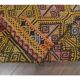 Yellow Handwoven Vintage Turkish Wool Flatweave Kilim Rug 118x200