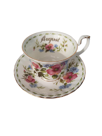Royal Albert Cup August titled Poppy Series of the Months of the Year 1970
