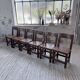 Set of 4 Savoyard pine folk art chairs from the 1950s.