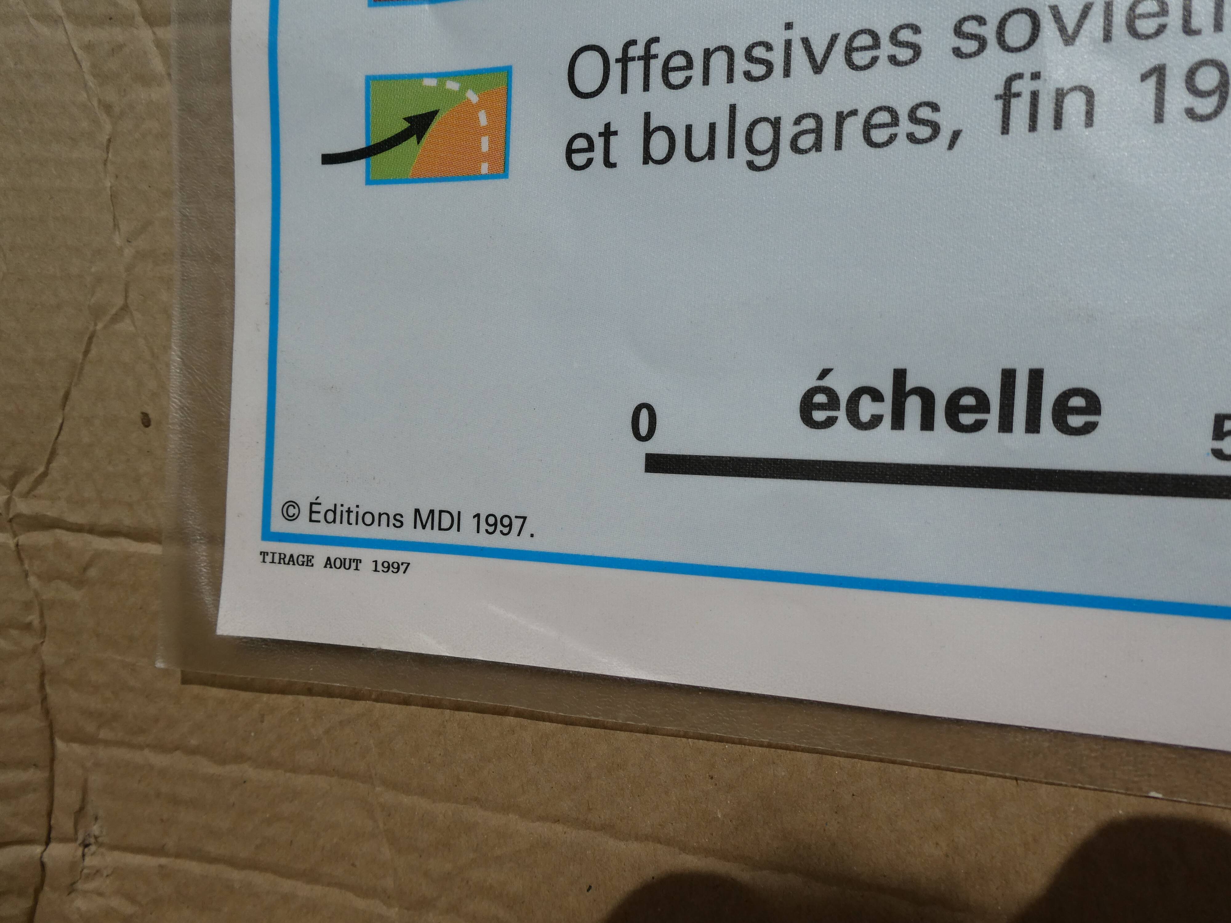 Vintage school map MDI Europe - Second War