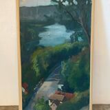 Paysage de fleuve signé Pavard