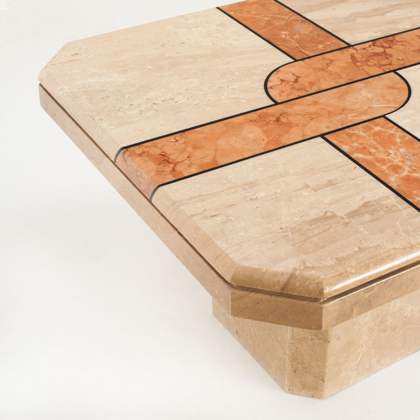 Vintage marble coffee table. Italy, 1990s.