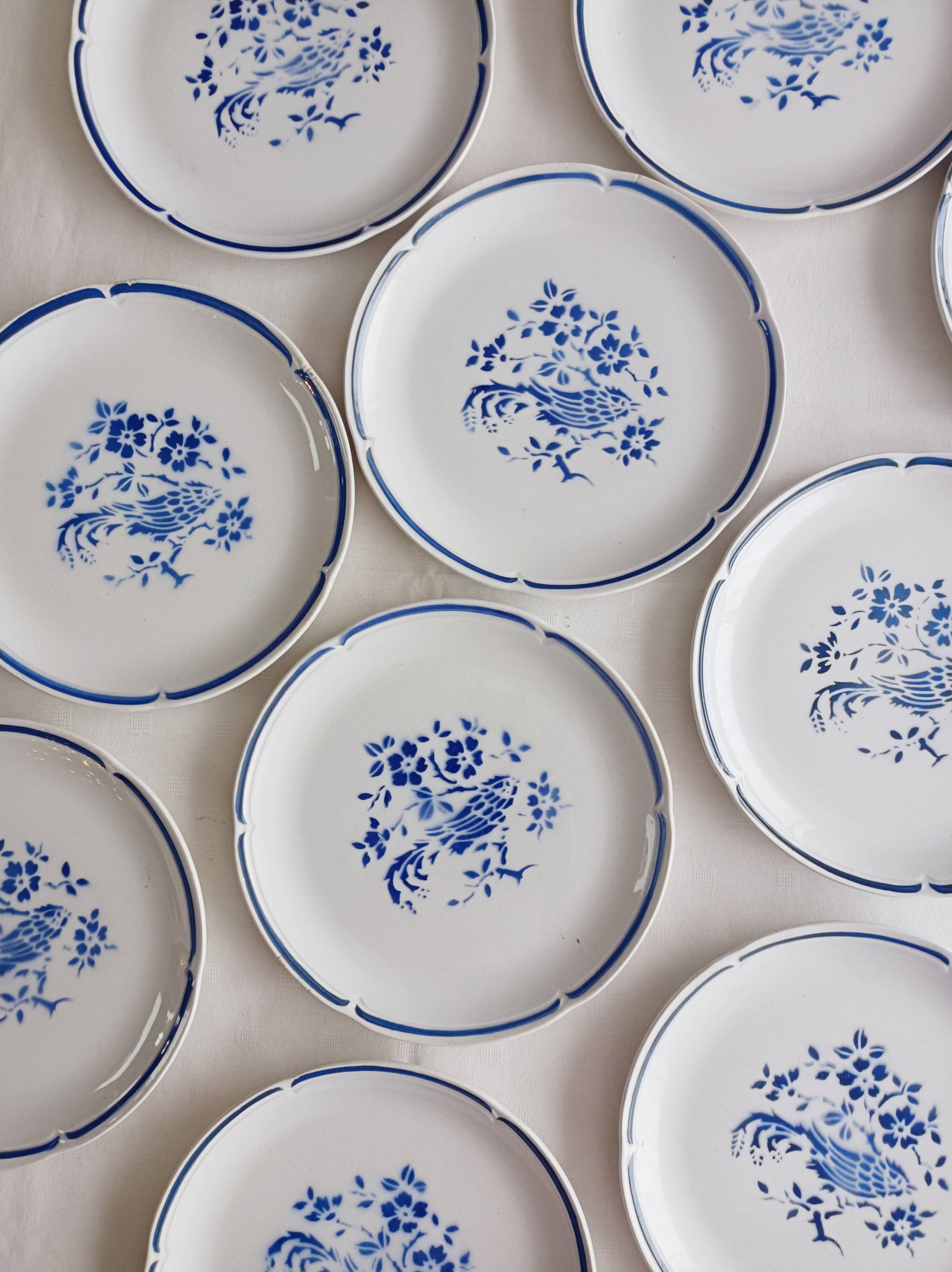 Set of 10 Moulin des Loups dinner plates, Alain