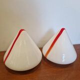 Pretty pair of "Mico" Lamps/Sconces in Murano glass by Renato Toso for Leucos 80's