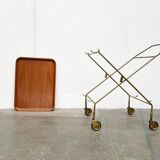 Mid-Century Teak and Metal Folding Bar by Silva Denmark, 1960s