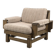 Vintage Brutalist Oak Armchair