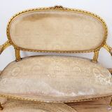 Louis XVI style living room in gilded wood