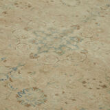 Handmade oriental 1980s 294 cm x 407 cm beige wool carpet