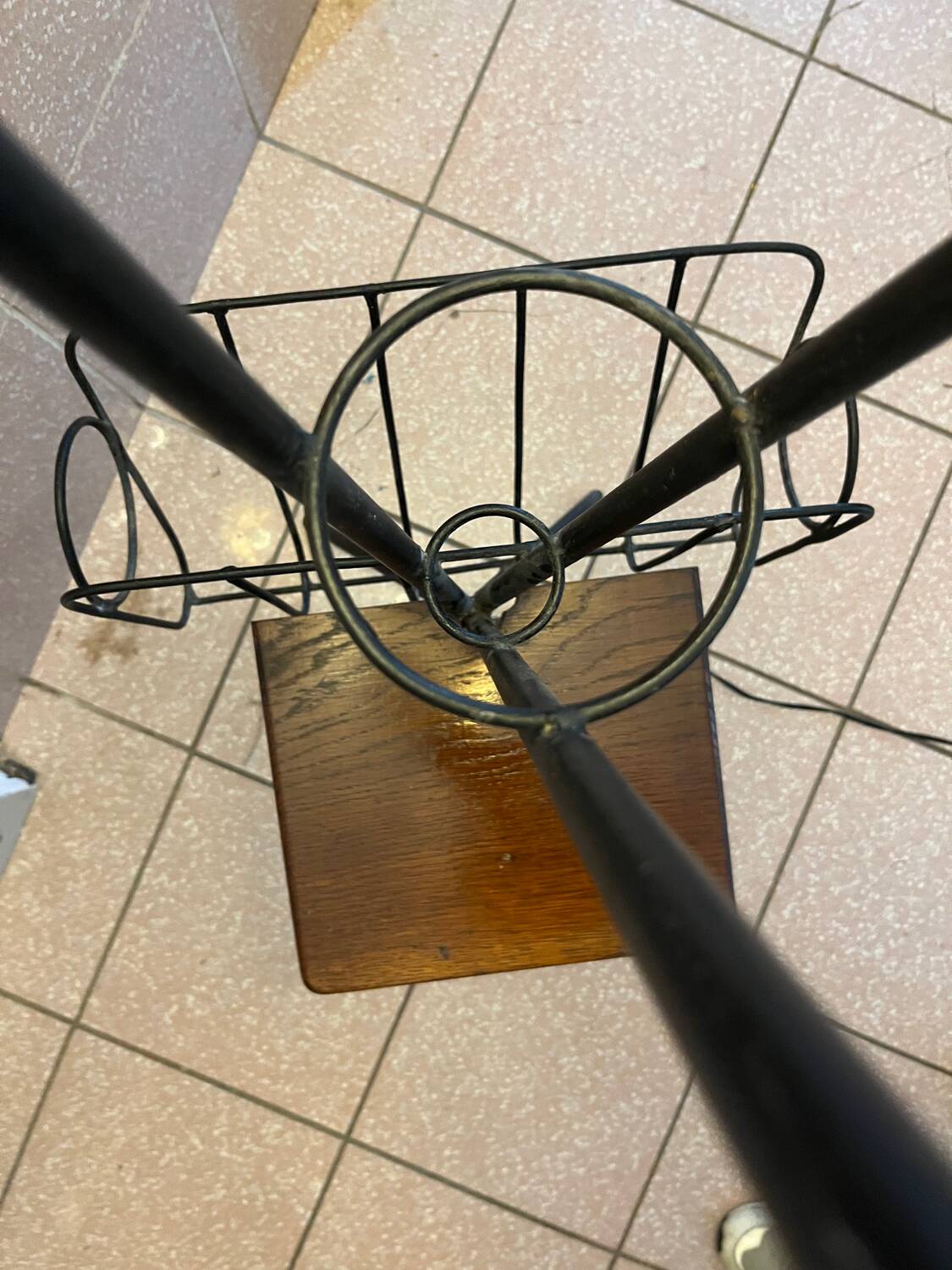 50s magazine rack floor lamp