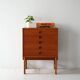 Commode scandinave en teck des années 1950/60