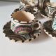 Vintage Moroccan tea set, teapot and 6 cups and saucers
