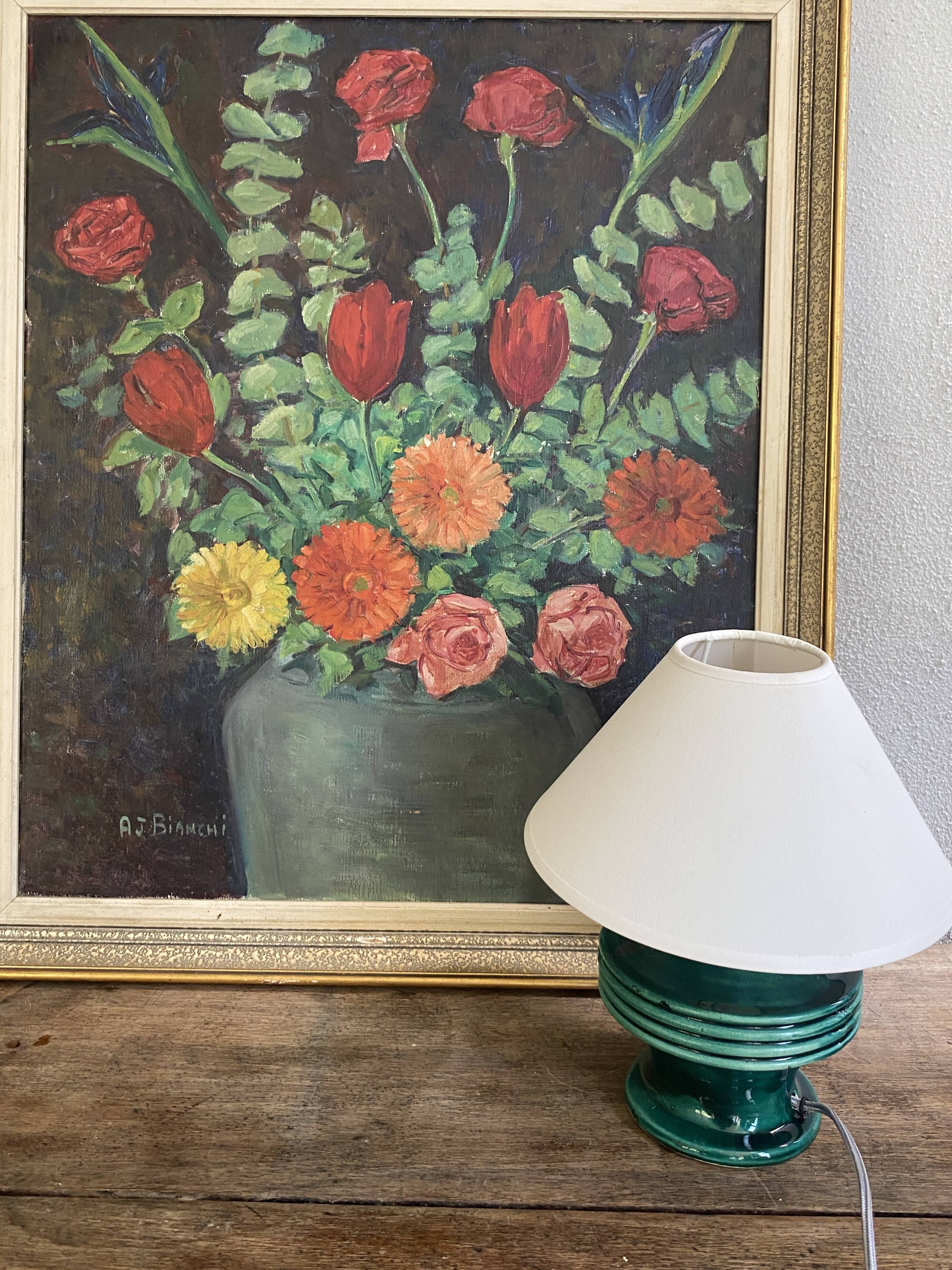 Oil on canvas, wooden fabric frame, 1950s