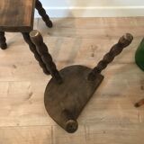 Paire de tabouret de traite en bois