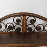 Bamboo and rattan wood shelf