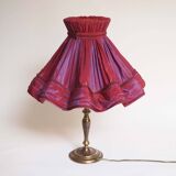 Brass lamp and silk lampshade