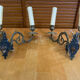Paire applique piano double ancienne e. muller bronze doré fin xixeme
