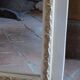 Beige and gold patinated trumeau mirror 111x70cm