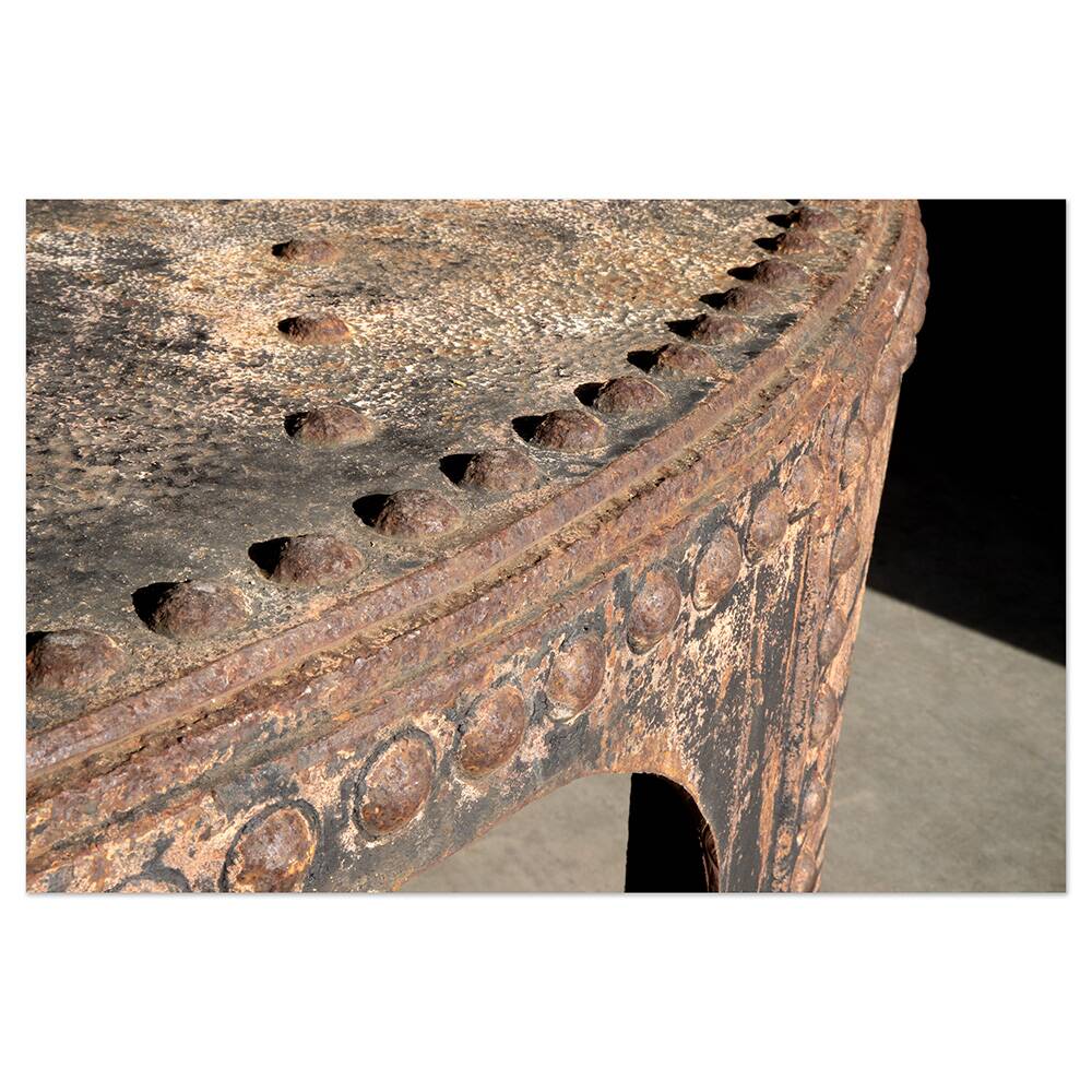 Monumental Round Cast Iron Table