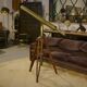Antique brass and mahogany telescope/astronomical binoculars from the 1930s.