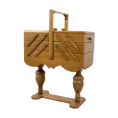 Vintage Oak Sewing Box, 1970s