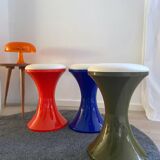 Tabouret tam tam bleu vintage