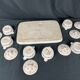 Rovina Epinal service to jars of porcelain cream early twentieth century