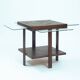 Art deco sidetable with glass tops, 1930s
