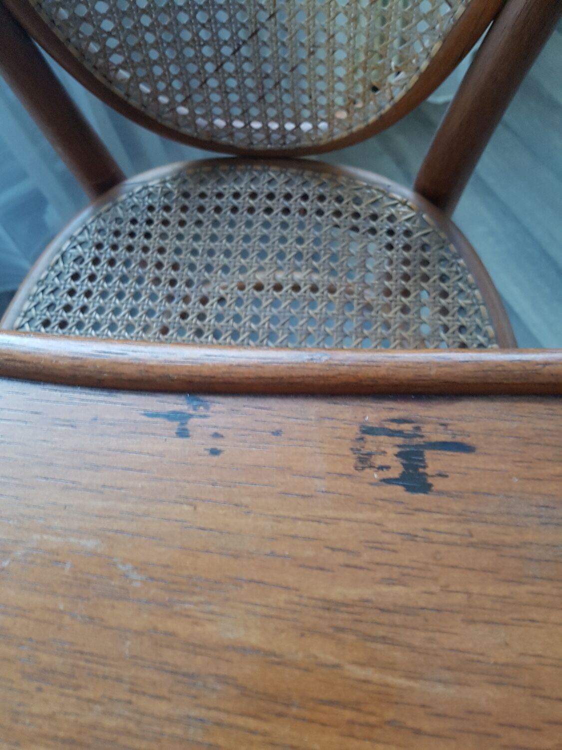 Thonet children's high chair in arched wood