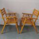 Paire de fauteuils de jardin pliants pieds compas Dejou