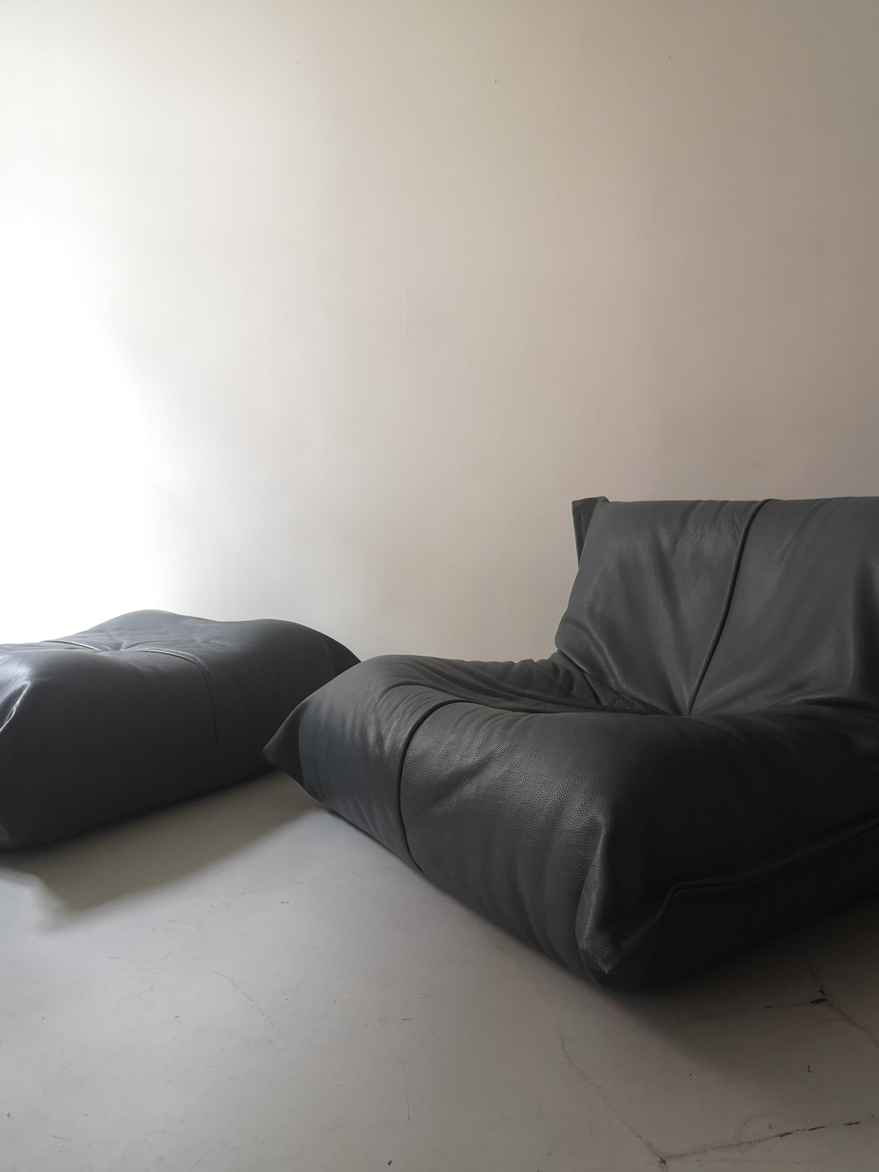 Ligne Roset heating and pouf ensemble, 1970