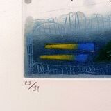 Tableau Georges Dussau (1947) – engraving 23/99 on embossed paper "vibration"