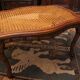 Seating stool styling colonial style solid wood sitting canne late 19th